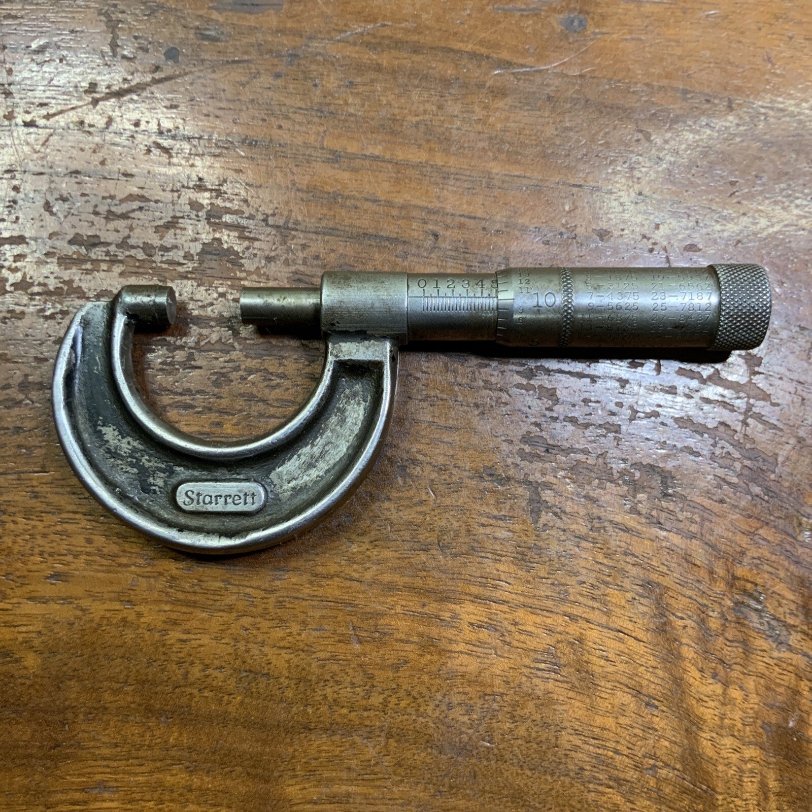 Vintage The L.S. Starrett Company No.436 1 Inch Micrometer 0\