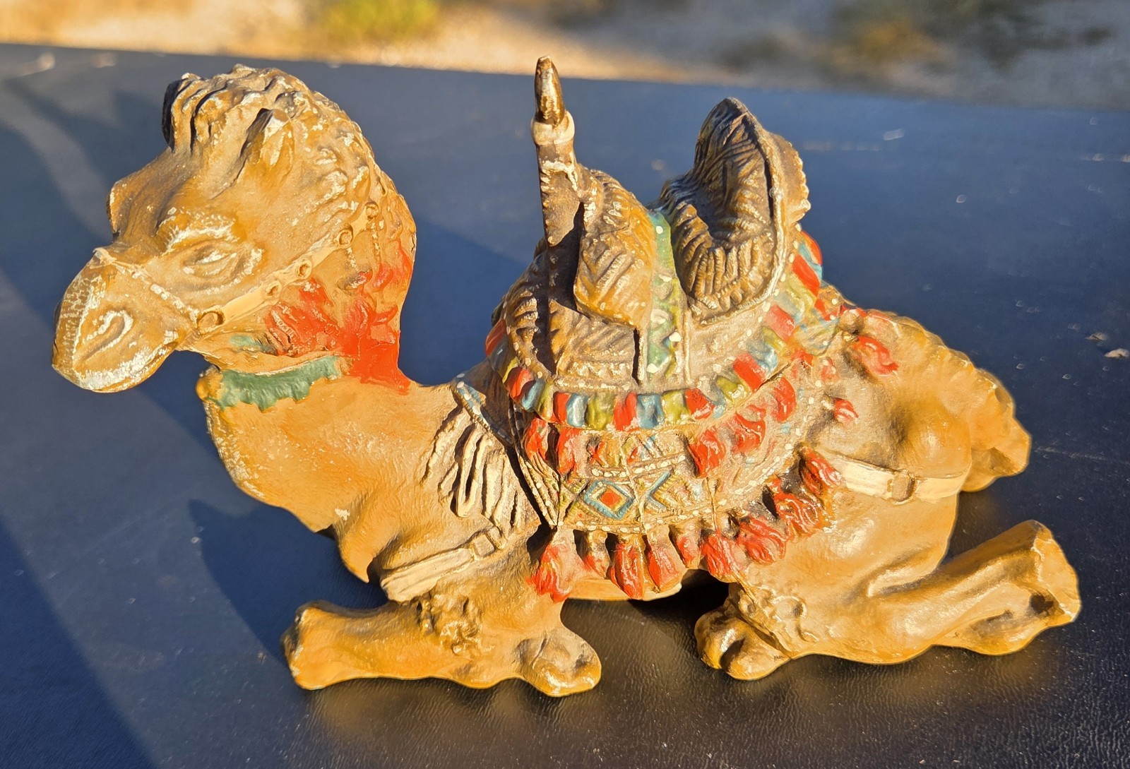 Antique Inkwell Figural Camel Circa 1890 - 1900 Judd Figural Camel Hand Painted