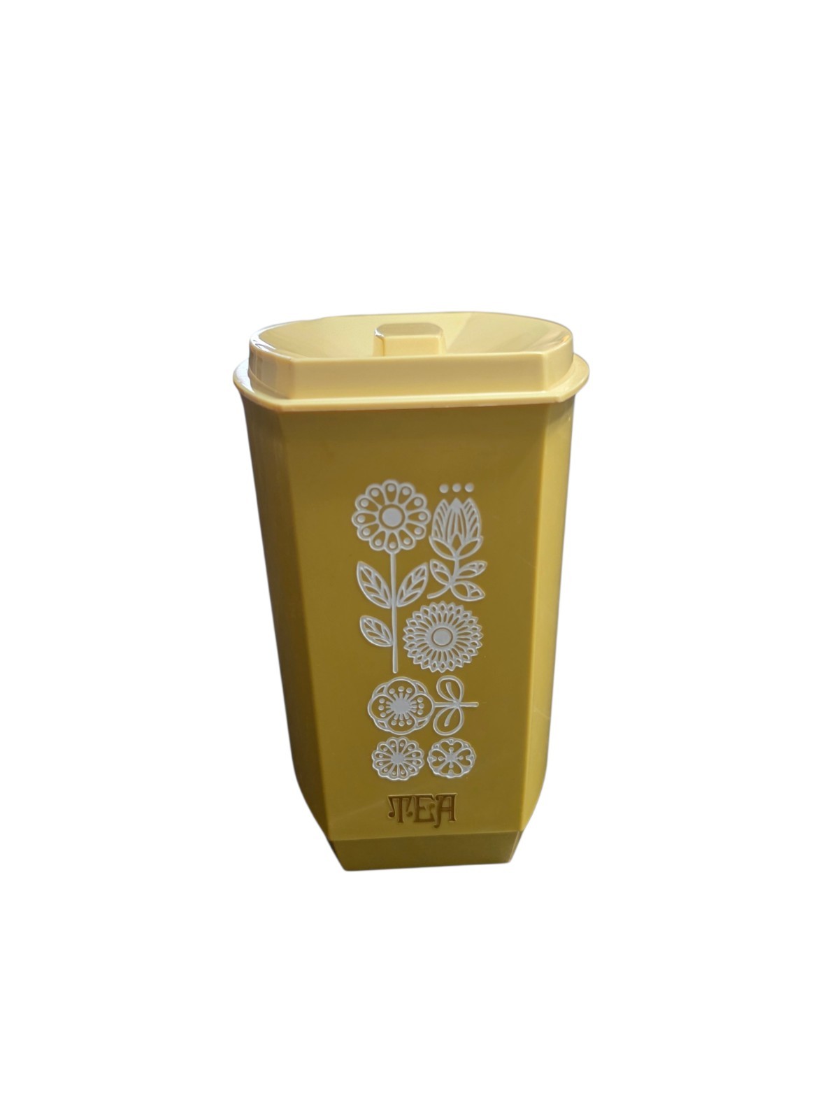 Lustro Ware Vintage Canister Harvest Gold Yellow Tea Nesting Canister 70s