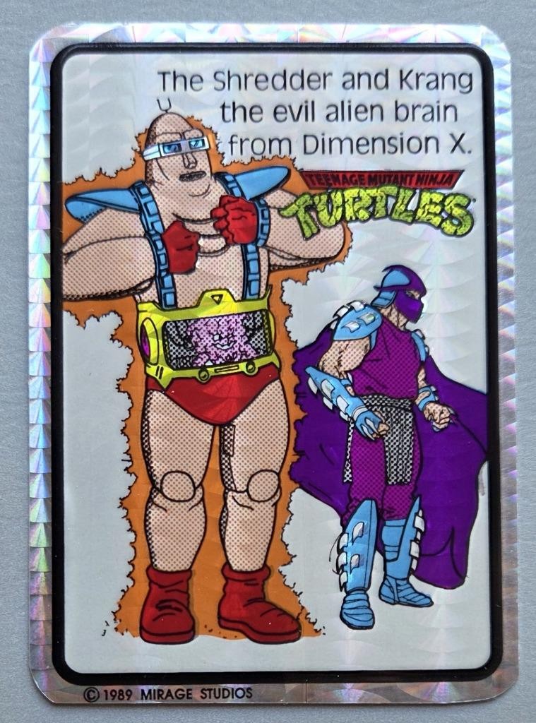 Rare VTG Prism 1989 TMNT Shredder & Krang Vending Machine Sticker Mirage Studios Rare VTG Prism 1989 TMNT Shredder & Krang Vending Machine Sticker Mirage Studios