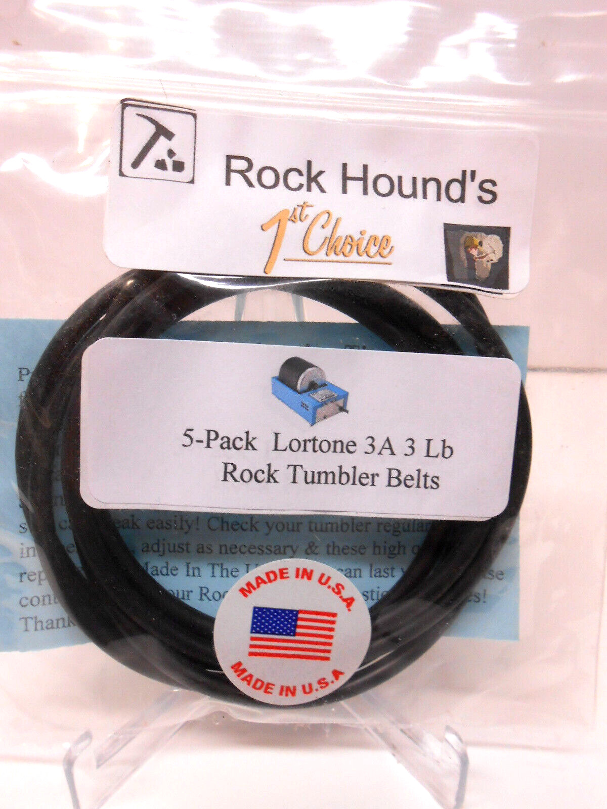 Rockhound\'s 1st Choice   3lb 3a Replacement Belts Lortone (5 Pack) FREE TIPS