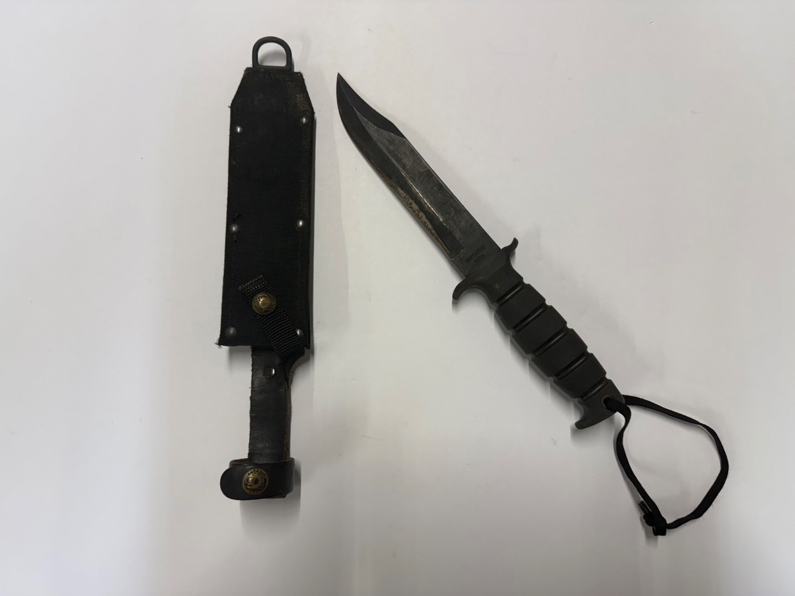 Ontario USA Spec Plus Marine SP1-95 Knife Black w/ Sheath