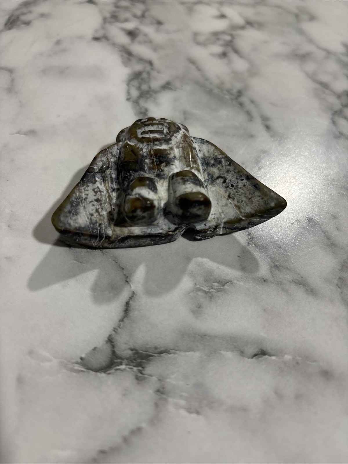 Olmec Jade Bat Pre-columbian Mesoamerican Indian Artifact