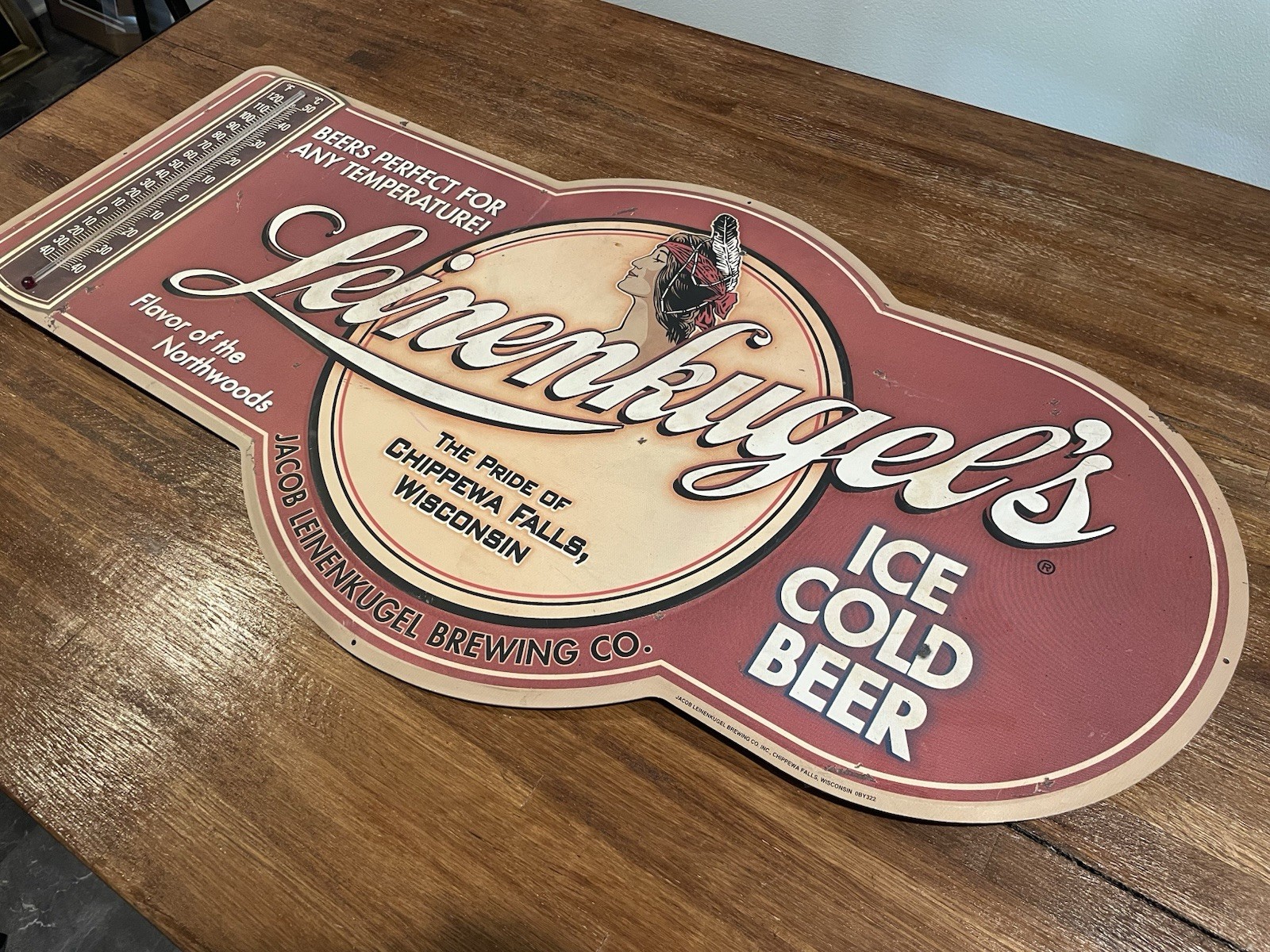 Leinenkugels Beer Sign Thermostat Temperature Rare Tin