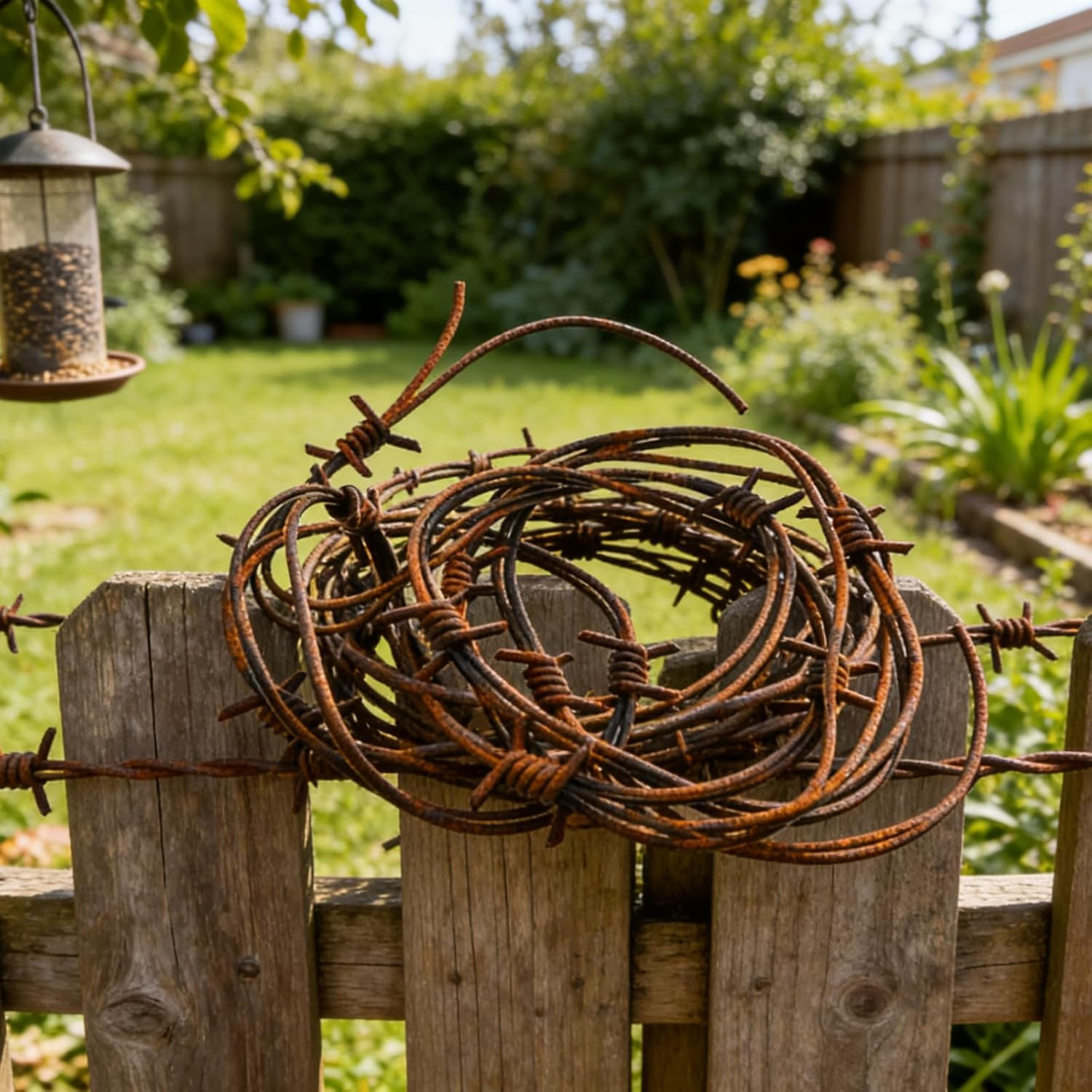 49 Foot Fake Rusted Barbed Wire Decoration 6 Pcs Halloween Plastic Barb Wire ... 49 Foot Fake Rusted Barbed Wire Decoration 6 Pcs Halloween Plastic Barb Wire ...