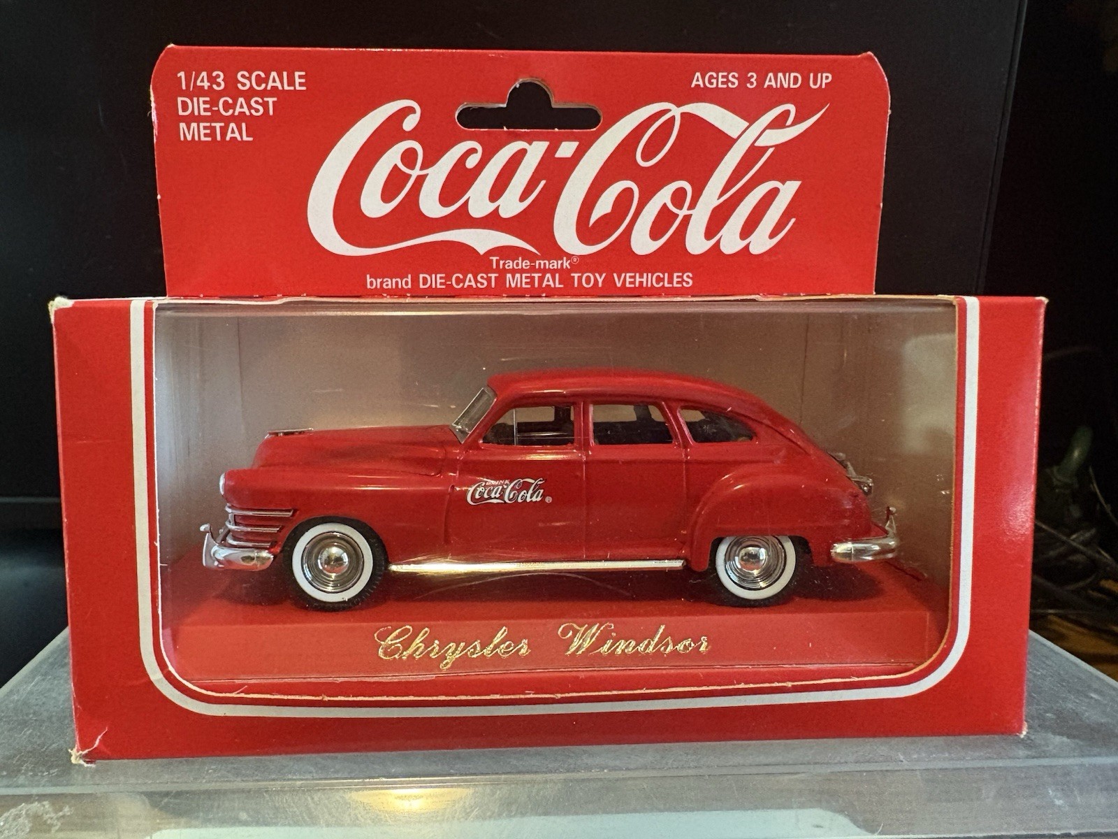 Coca-Cola Chrysler Windsor Die-Cast Toy Vehicle 1/43 Scale Distributed 1979