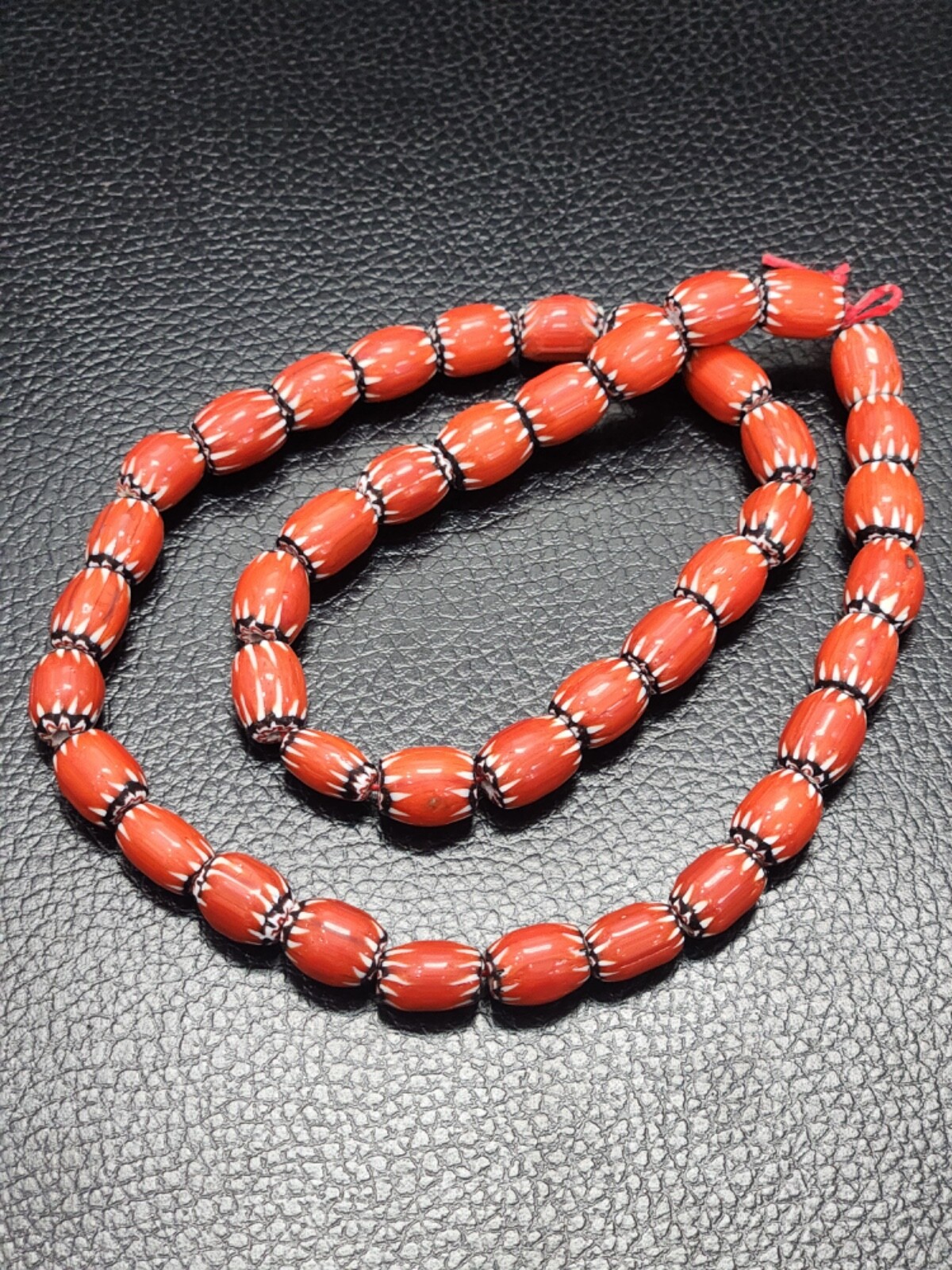 Vintage Chevron Beads Venetian African multicolor Glass 9mm Beads strand