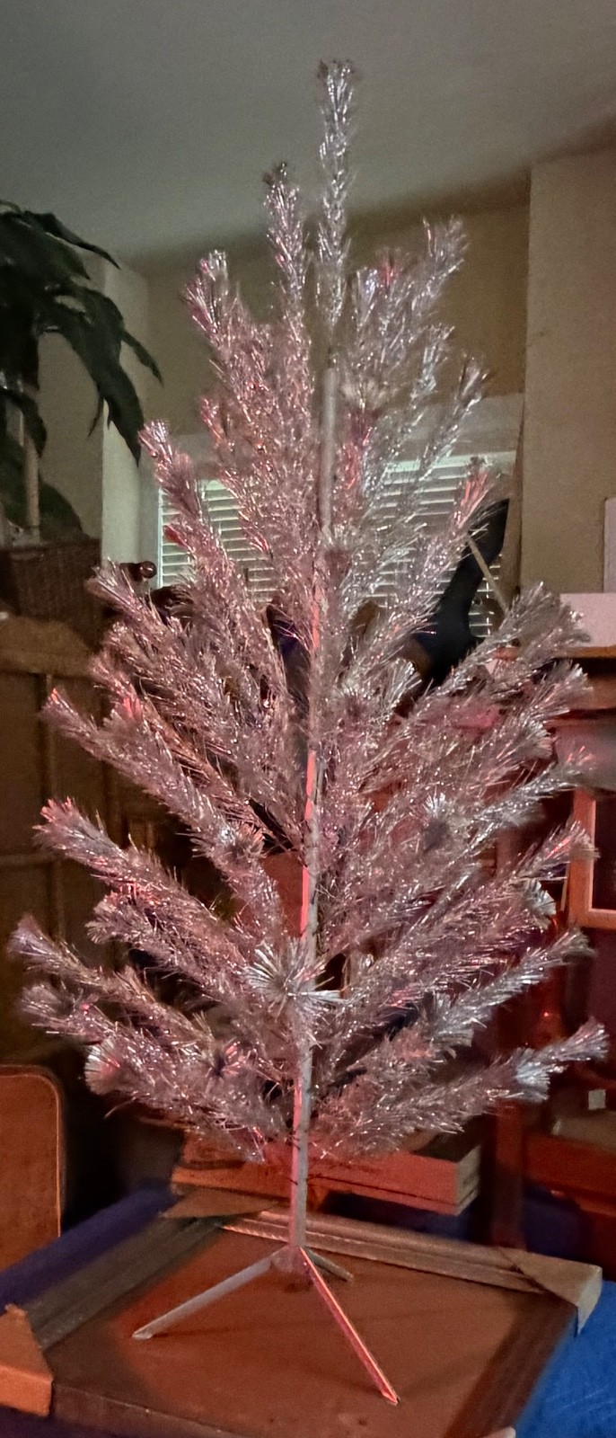 vintage mid century aluminum christmas tree bundle