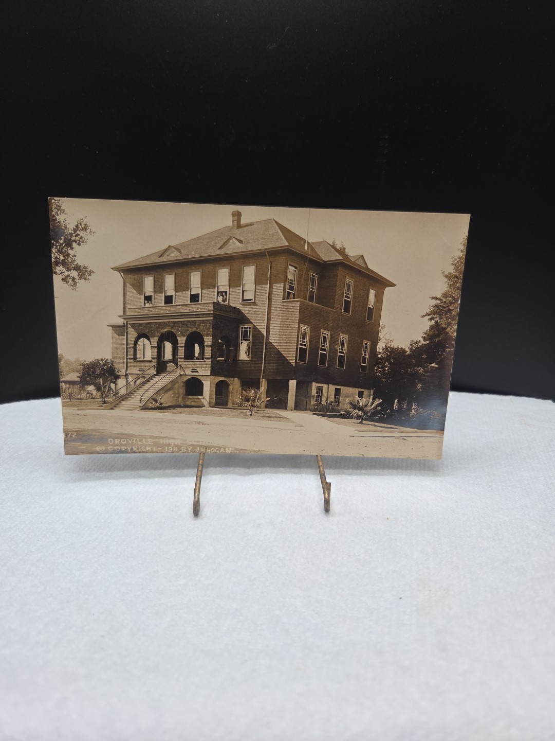  Oroville High School CA California RPPC Hogan Photo Postcard 1911 People Kids 