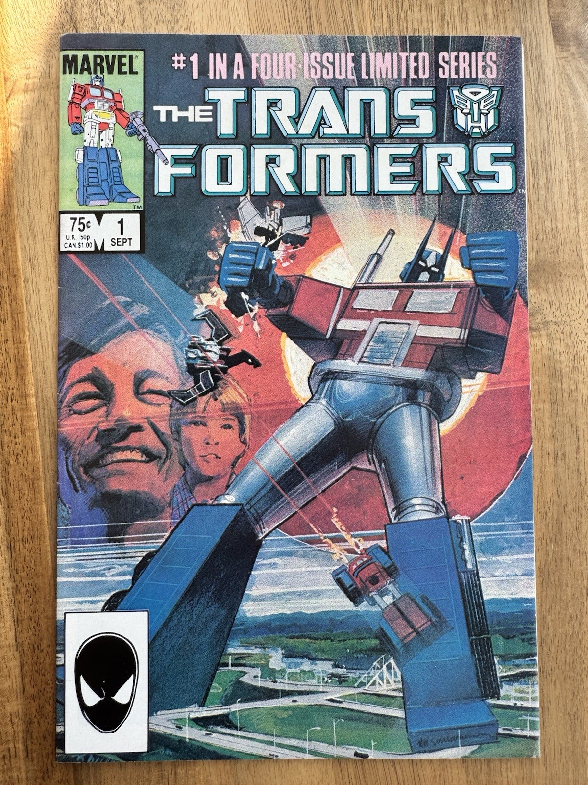 The Transformers #1 🔑 1st Optimus Prime 1st First Printing Marvel 1984 VF/NM 💎