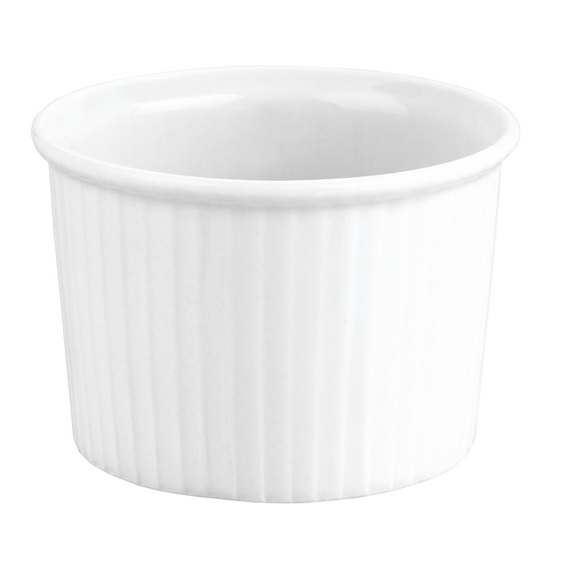 Pillivuyt Porcelain 11-Cup, 7-3/4-Inch Deep Classic Pleated Souffle Dish, White
