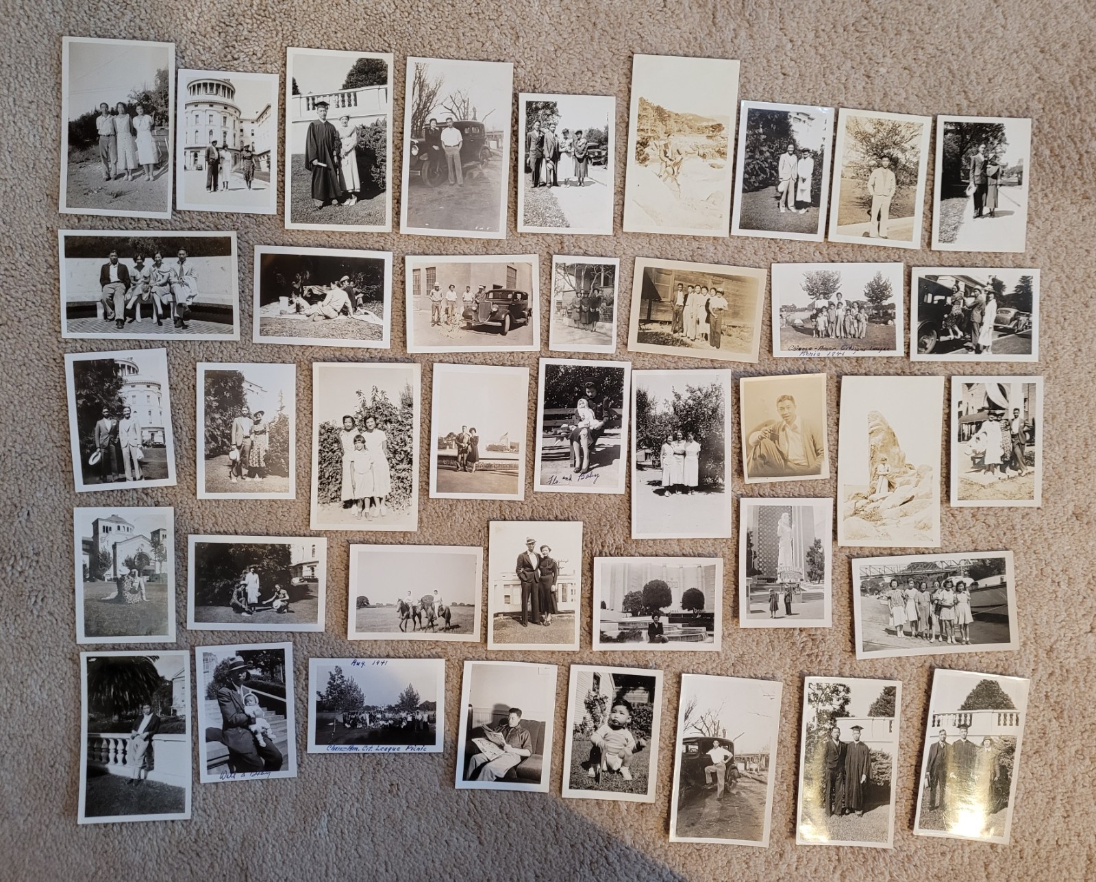 40 Vtg 1930s-40s Chinese American Snapshot Photos | Community Life Picnic League