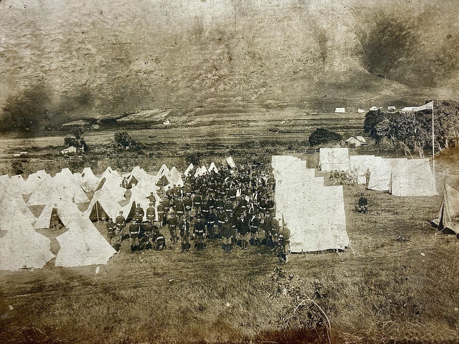 1861 4th Vermont Infantry Regiment at Camp Griffin in Langley, Virginia. 8”x6”