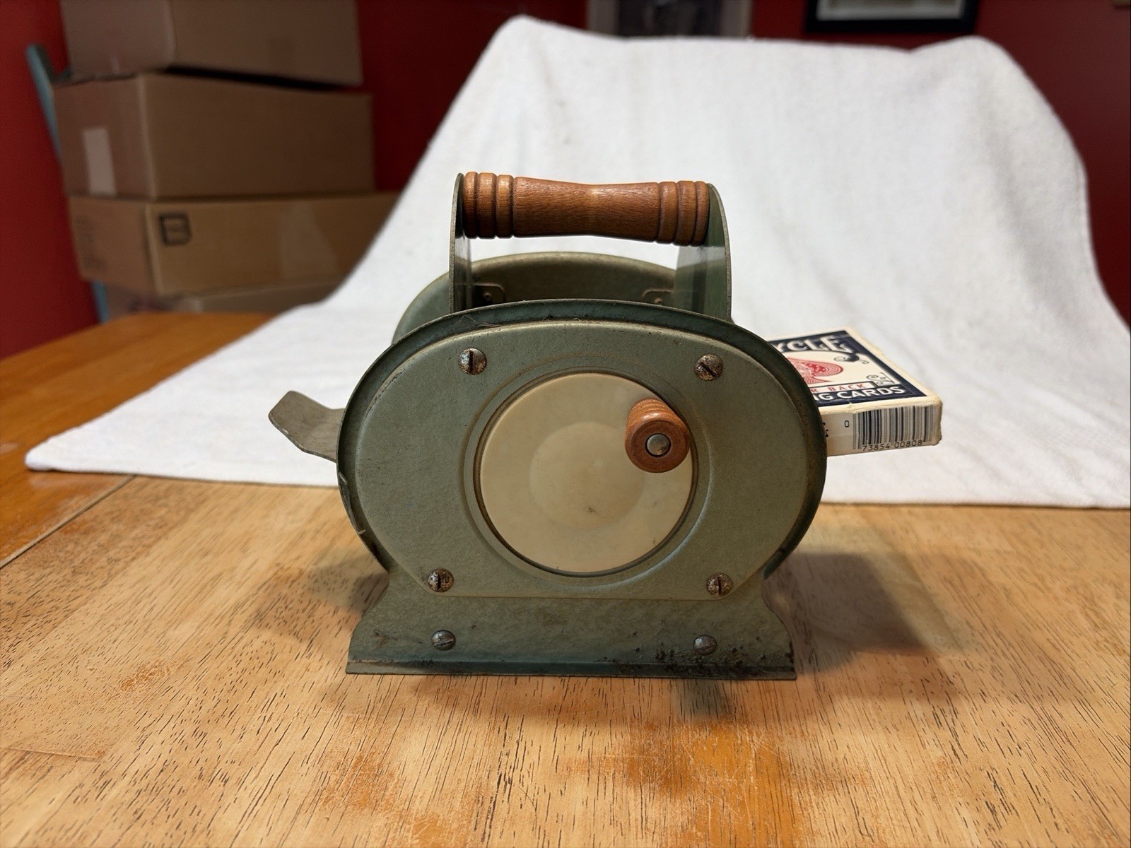 Vintage Nestor Johnson Card Shuffler Hand Crank
