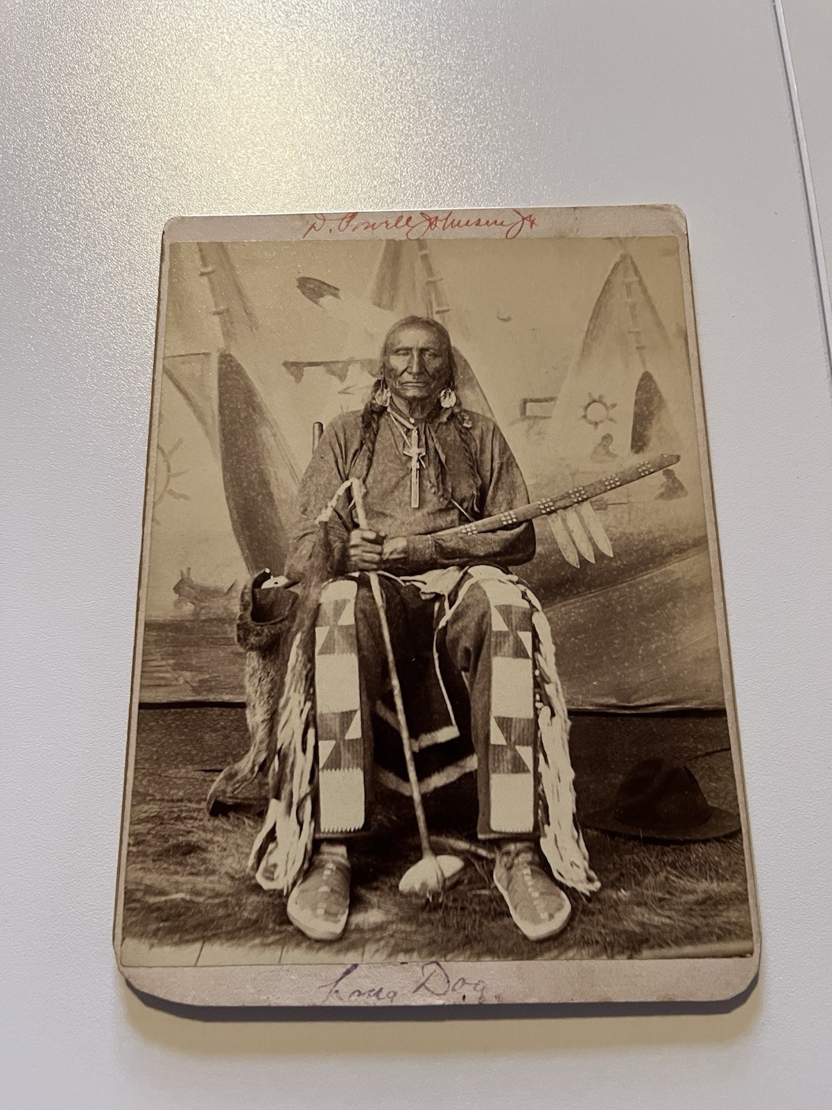 Rare, George W.Scott Photograph of Chief Long Dog, 1890-1891 Rare, George W.Scott Photograph of Chief Long Dog, 1890-1891