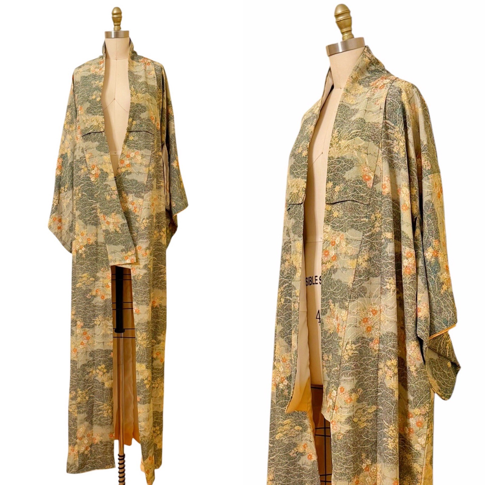Vintage Japanese Kimono - Vintage Kimono - Floral Kimono - Unisex Kimono