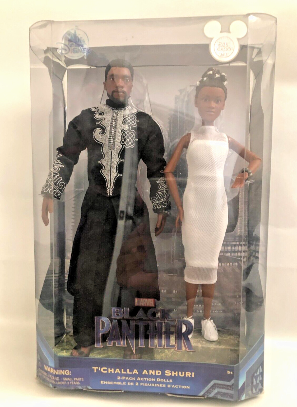 Brand New D23 EXPO 2019 T\'CHALLA AND SHURI 2-PACK DOLL SET RARE Brand New D23 EXPO 2019 T\'CHALLA AND SHURI 2-PACK DOLL SET RARE
