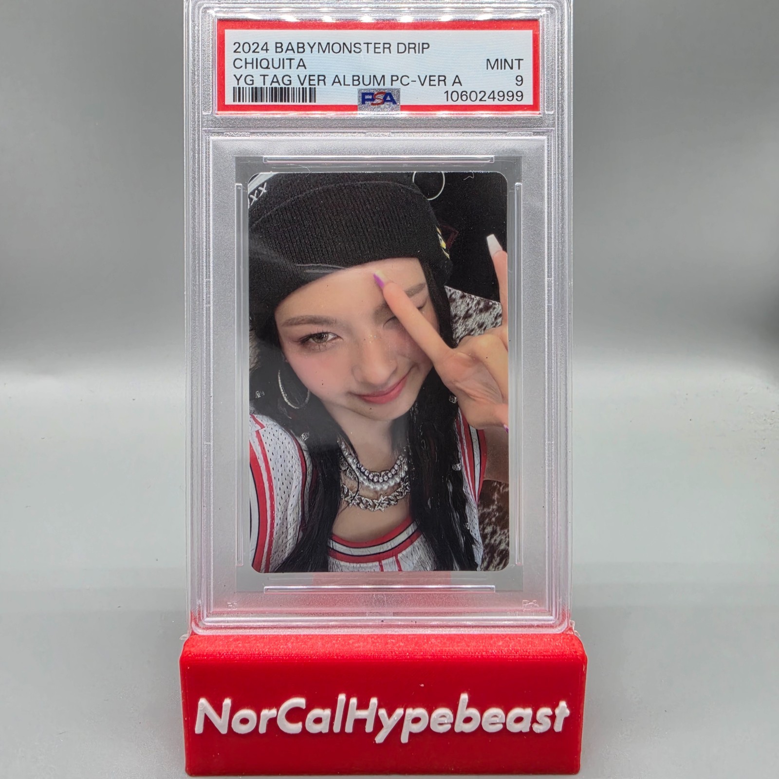 2024 BabyMonster Drip CHIQUITA YG TAG Version Album Photocard PSA 9 MINT