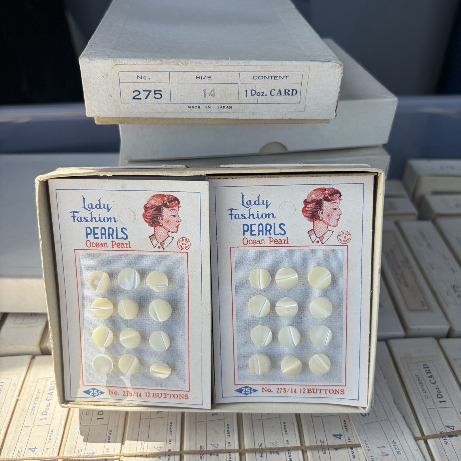 Lady Fashion Quality Pearls White Round Pearl Sewing Buttons 5 box lot