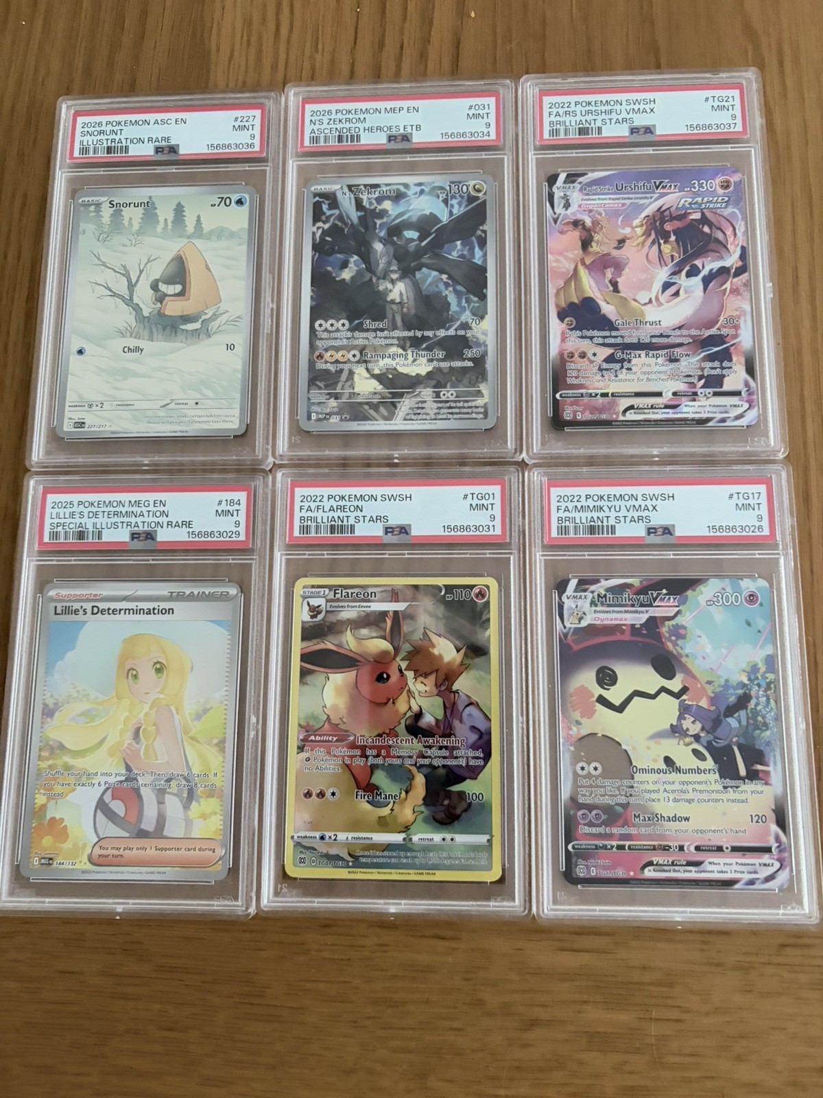 x6 PSA Mint 9 Slab Bundle from various sets 