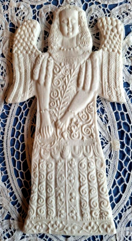 RARE - LAXA REPLICA OF CIRCA 1572 Springerle Gingerbread Cookie Press Mold ANGEL
