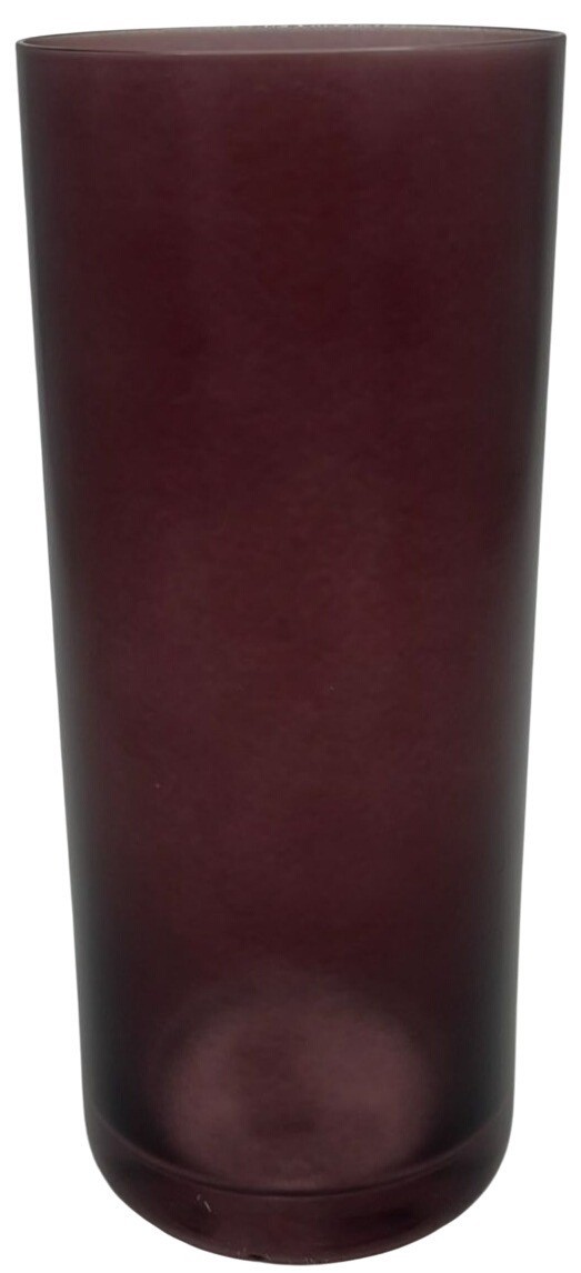 Studio Nova Amethyst Art Glass Cylinder Vase Large Size 9.5 Inches Purple