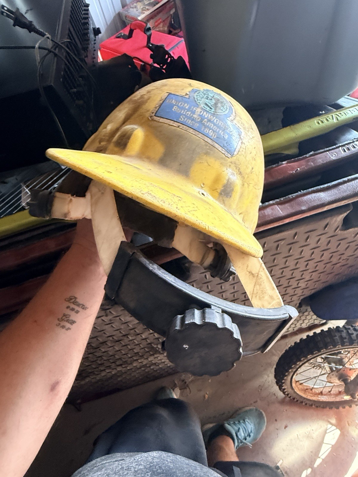 Vintage Ironworkers Local 66 Hard Hat Union Alliant Energy Iowa Construction