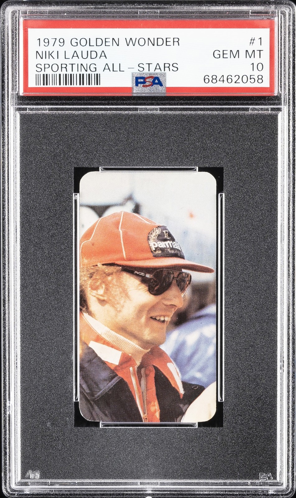 1979 GOLDEN WONDER SPORTING ALL-STARS #1 NIKI LAUDA PSA 10