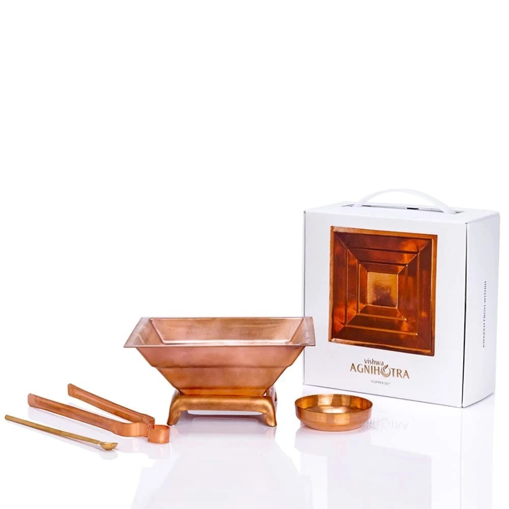 Copper Havan Kund Set For Havan &Daily Puja Handmade Vedic Ritual kit