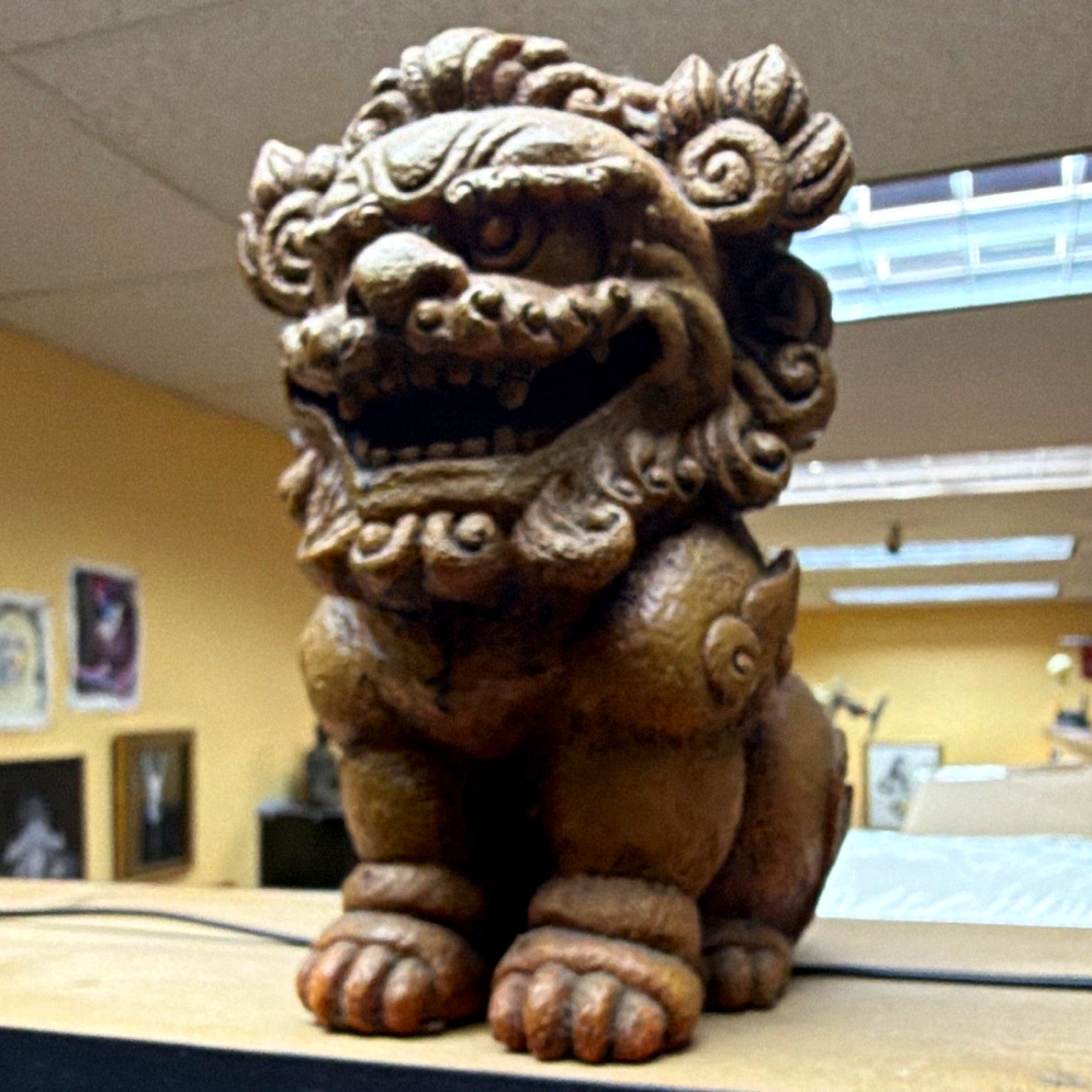 Chinese Foo Dog Guardian Lion Statue Figurine - Ownership History Not Available