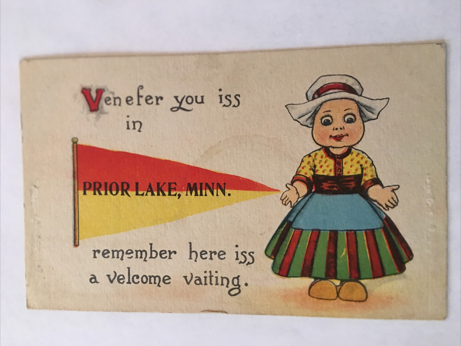 Prior Lake Minnesota 1915 Antique Postcard