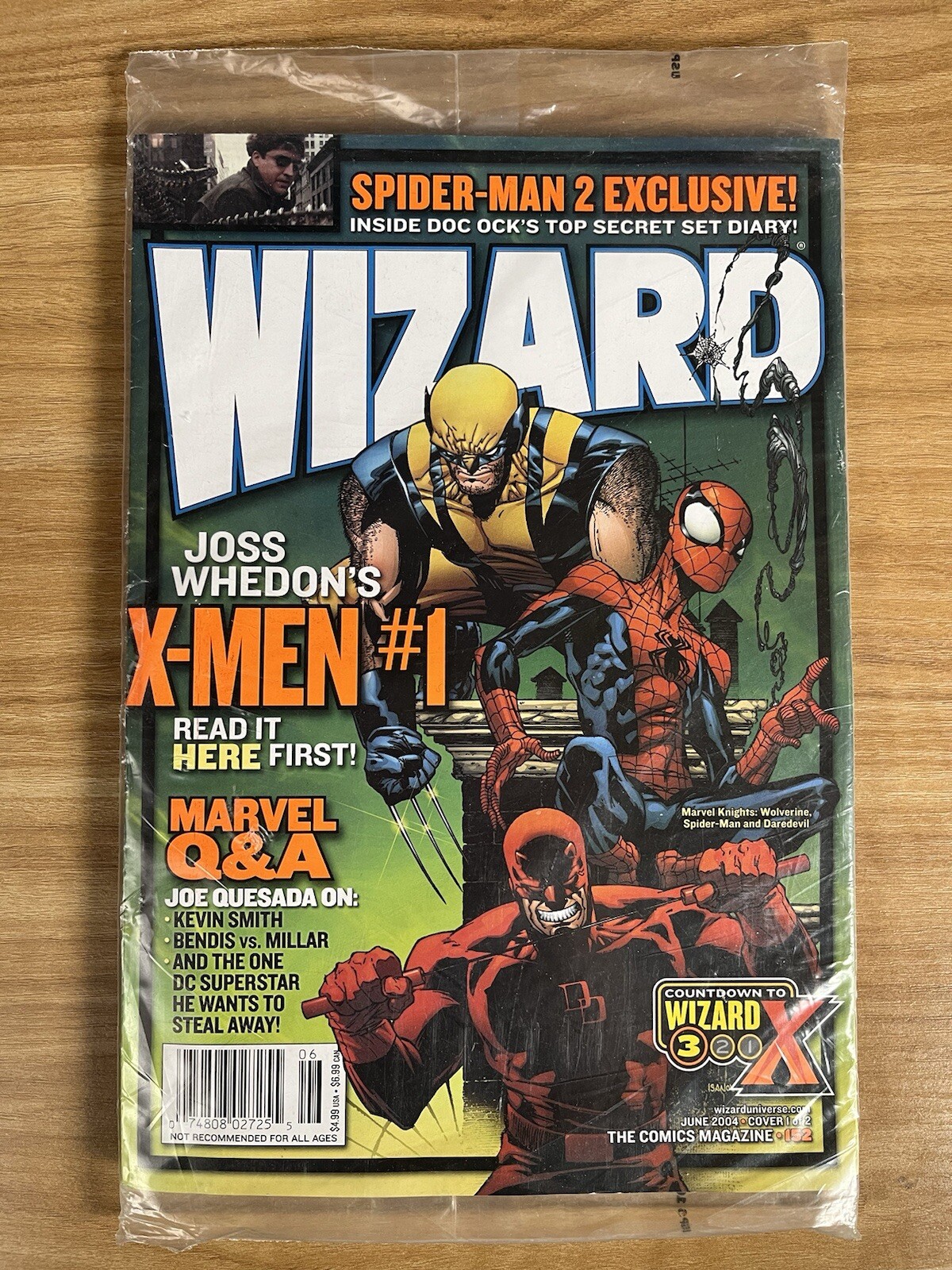 Wizard The Comics Magazine #152 Cover 1/2 June 2004 Sealed Joss Whedon X-Men #1