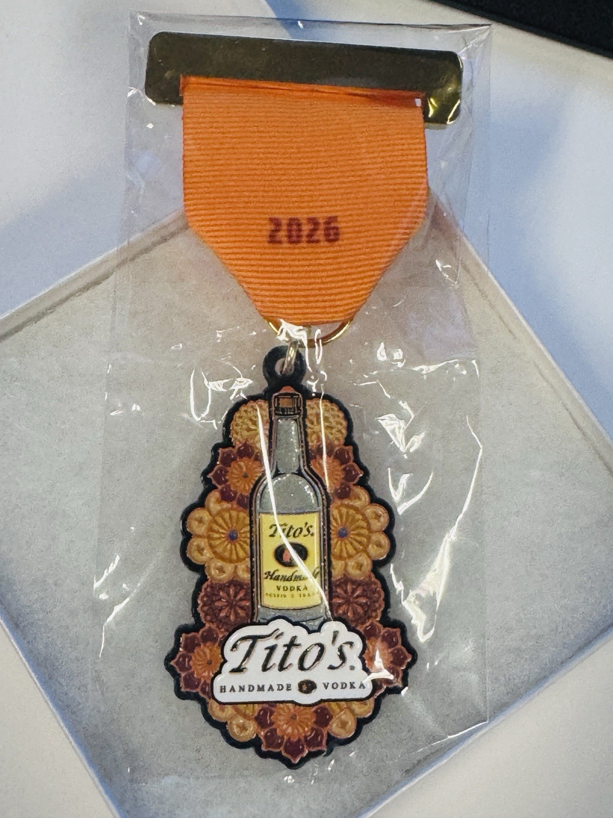 2026 Tito’s Vodka Pin Collectible Alcohol Spirits Ribbon Medal