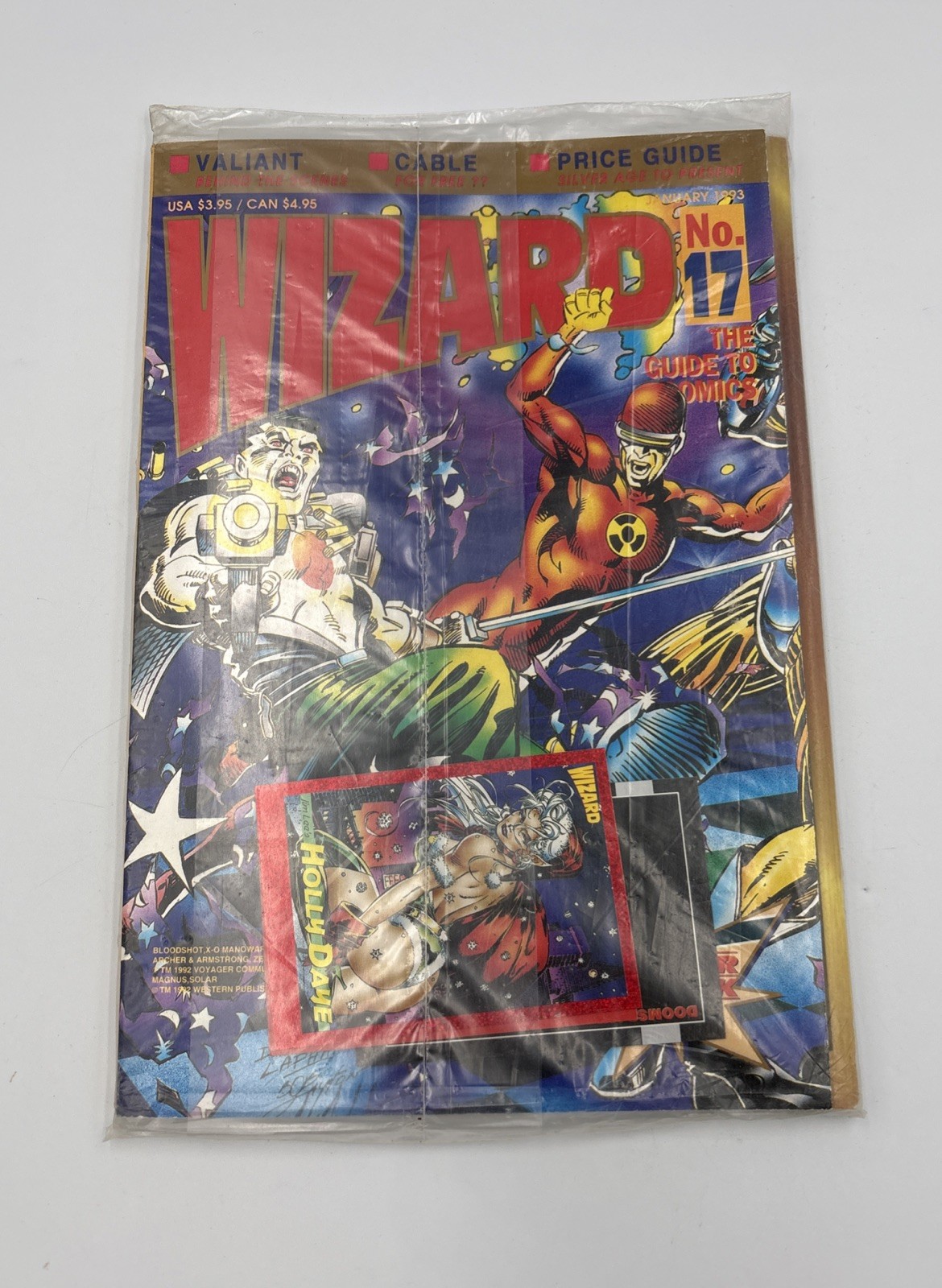 Wizard the Guide to Comics 17 Jan 1993 new in polybag with trading cards