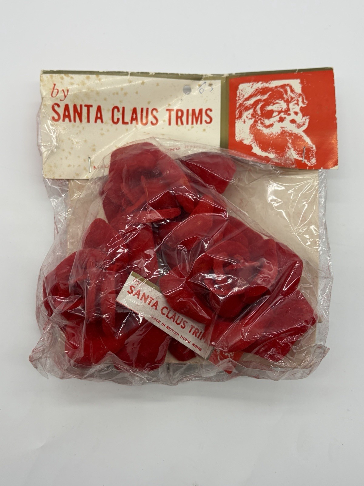 Vintage Santa’s Clause Trims - Roses For Christmas Tree - British Hong Kong