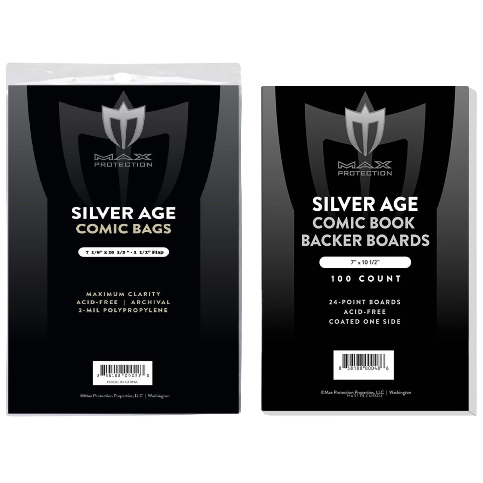 1000 Silver Comic Bags and Boards - Archival Safe Book Storage Acid Free