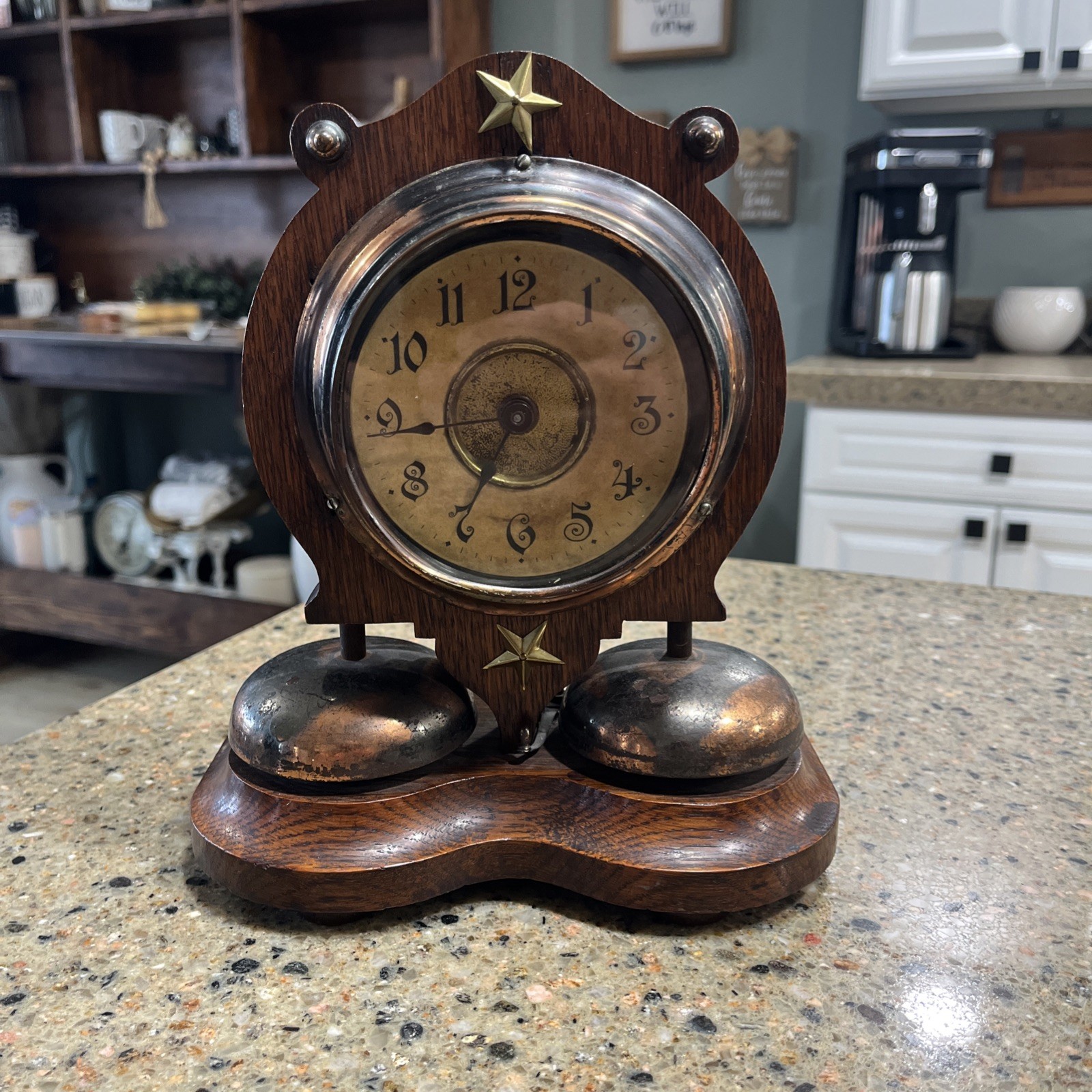 Rare Antique Mantel Alarm Clock (Believed To Be Junghans) Working Circa 1910 Rare Antique Mantel Alarm Clock (Believed To Be Junghans) Working Circa 1910