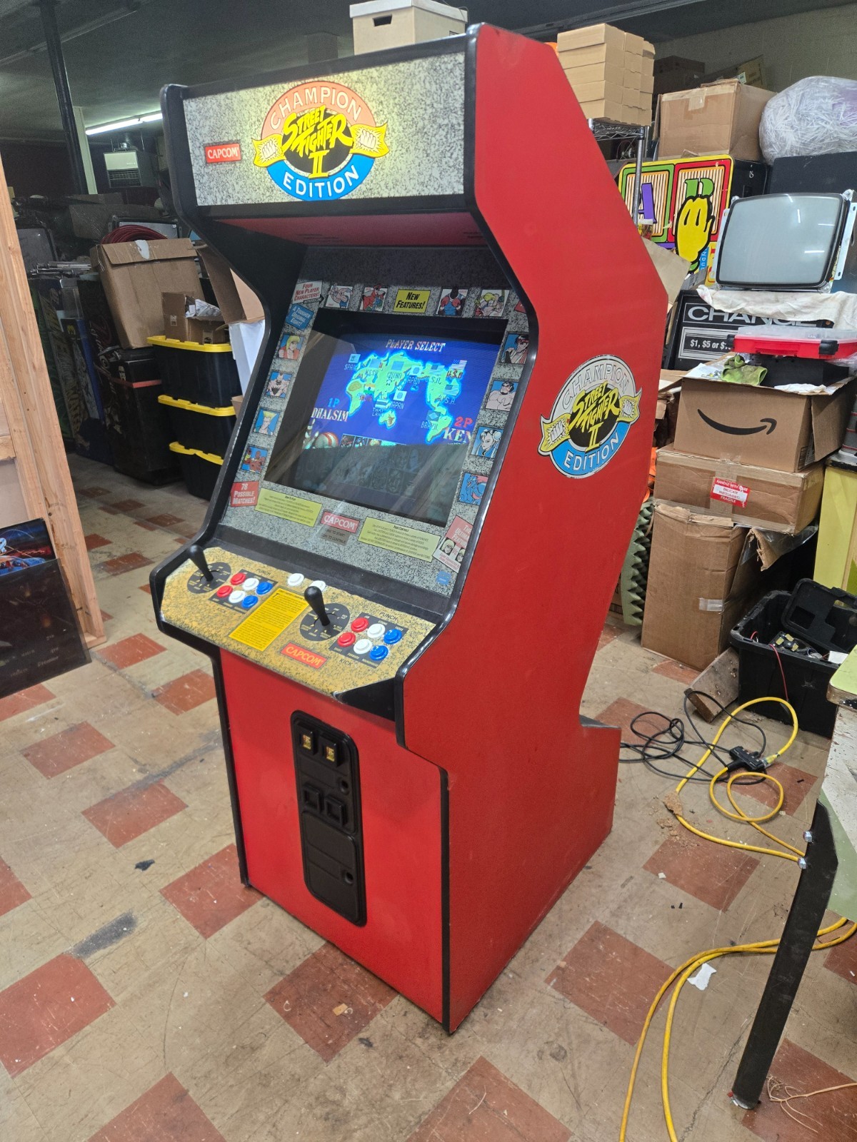 NICE 1992 Capcom STREET FIGHTER 2 CHAMPION EDITION video arcade game-Ships Free