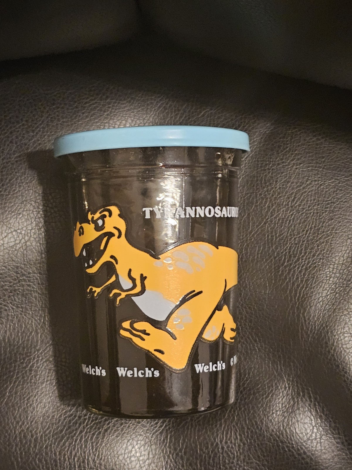 WELCH'S SEALED JELLY JAM GLASS TYRANNOSAURUS REX + FULL DINOSAURS 1988 NOS RARE WELCH'S SEALED JELLY JAM GLASS TYRANNOSAURUS REX + FULL DINOSAURS 1988 NOS RARE
