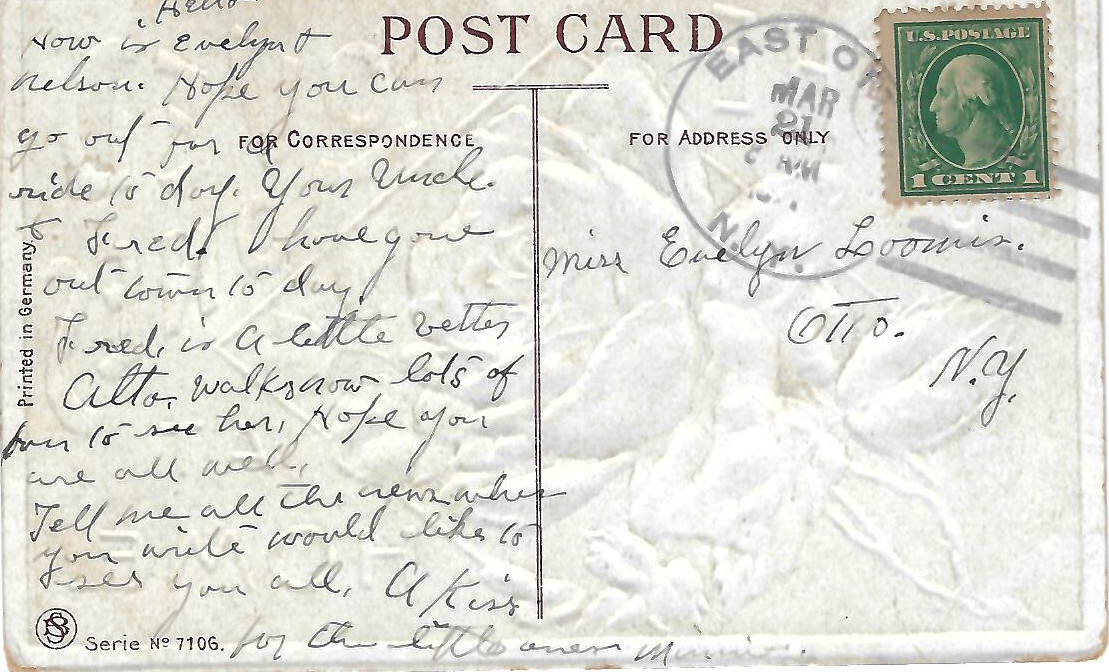 1915 EAST OTTO POSTCARD