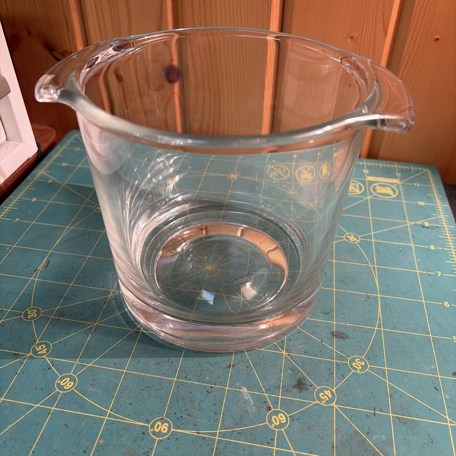 Vintage Luminarc French Glass Ice Bucket w/ Handles Made in France