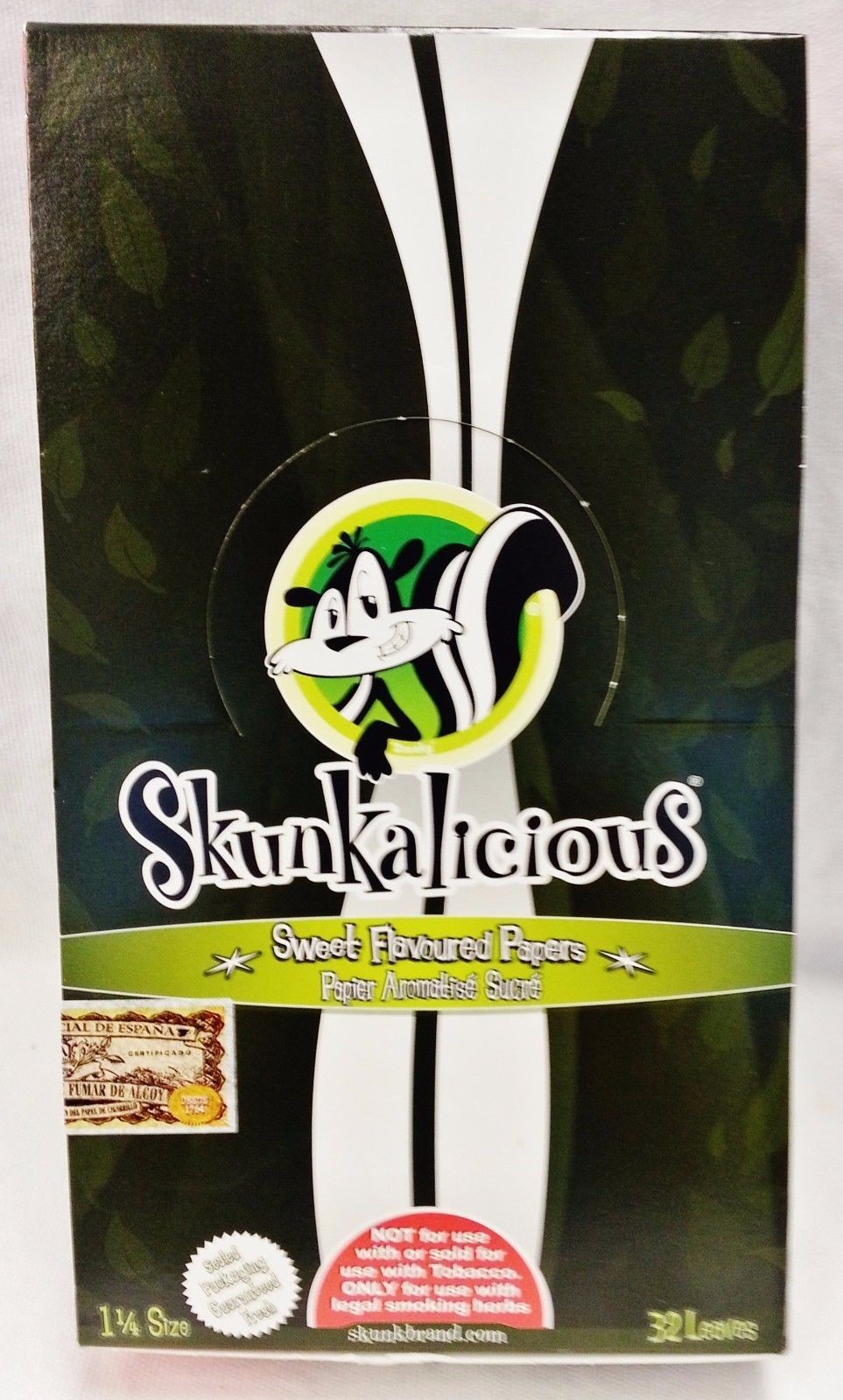 Full Box Skunk Brand 1 1/4 Sweet Flavored Papers 32 Per Pack With 