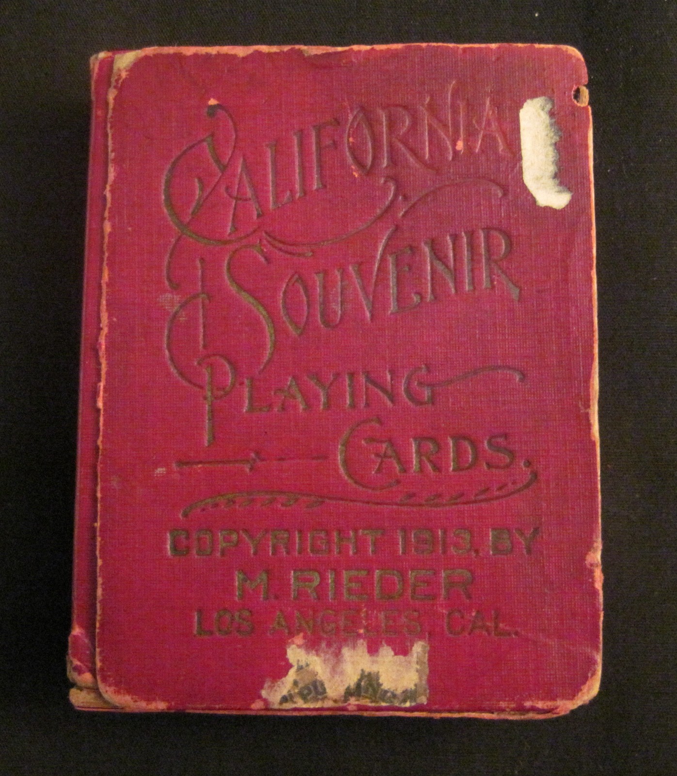 Antique 1913 California Souvenir Playing Cards – M. Rieder – w/ Box & Insert