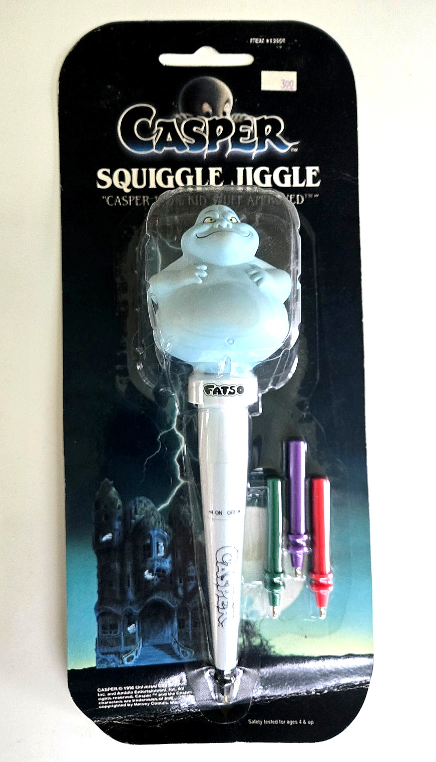 Vintage 1995 Casper Fatso Squiggle Jiggle Motorized Pen NIB In Box