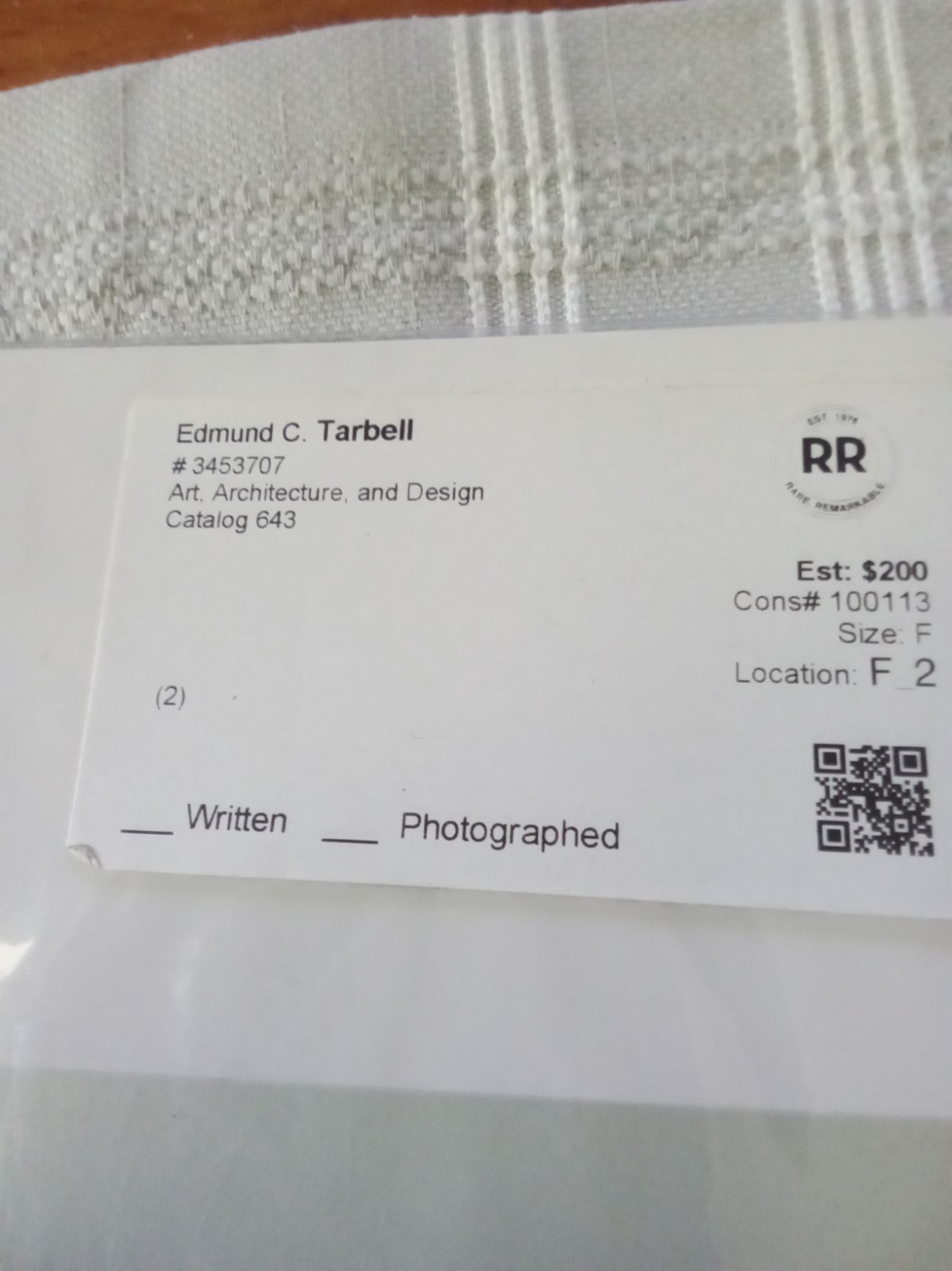 Edmund Tarbell Letter Signed Autograph Mint Condition Rare Original Signature Edmund Tarbell Letter Signed Autograph Mint Condition Rare Original Signature