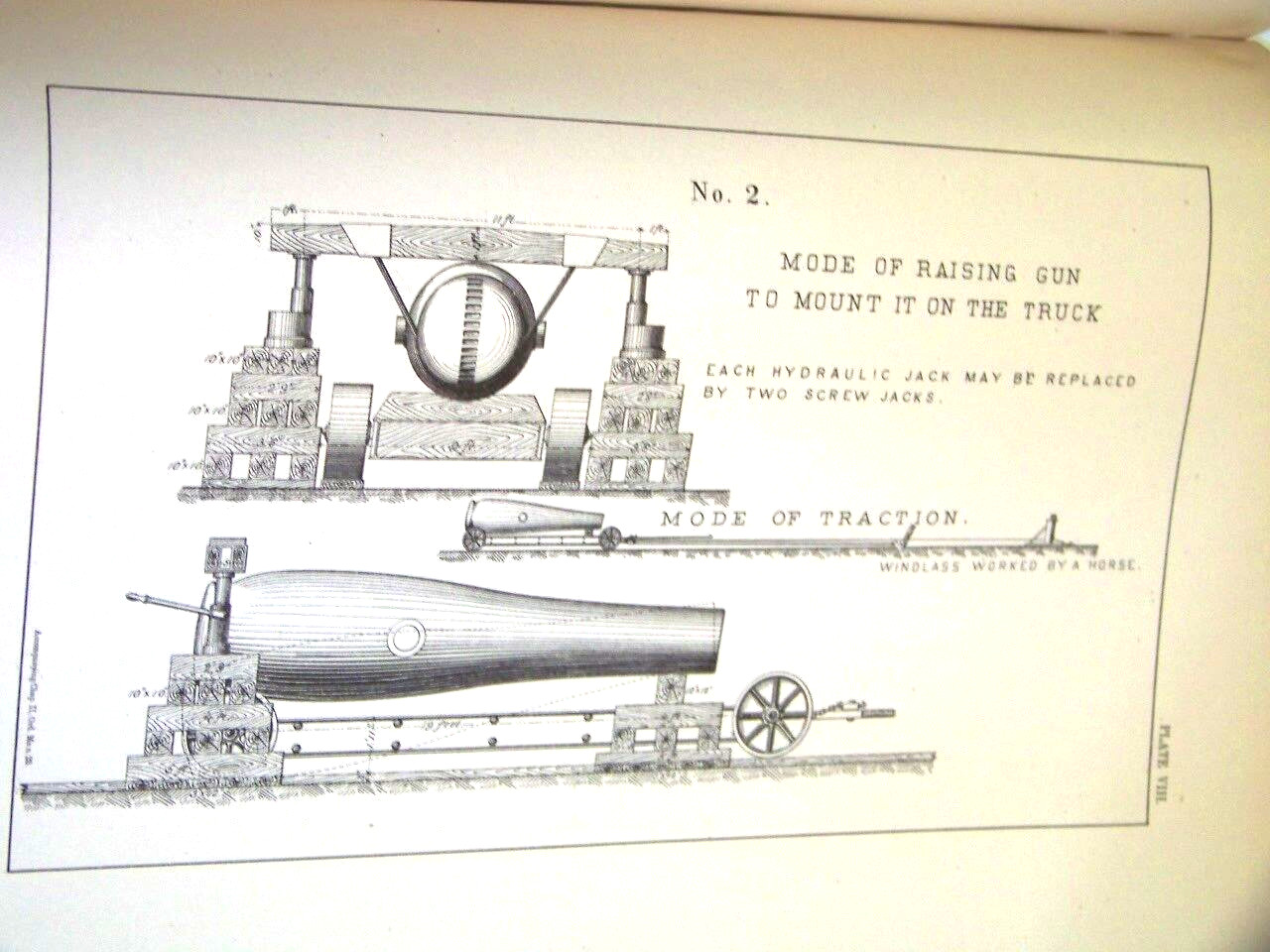 VINTAGE 1879 US ARMY BOOK \'WEAPONS FOR  SIEGE & GARRISON SERVICE\' ILLUSTRATED 
