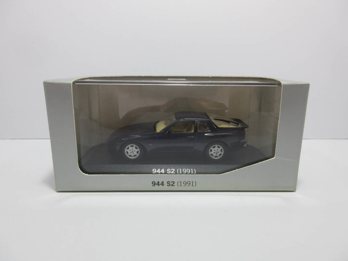Porsche 944 S2 1991 Mini Car Blue/Black 1/43 Dealer Custom 14Y+ JAPAN