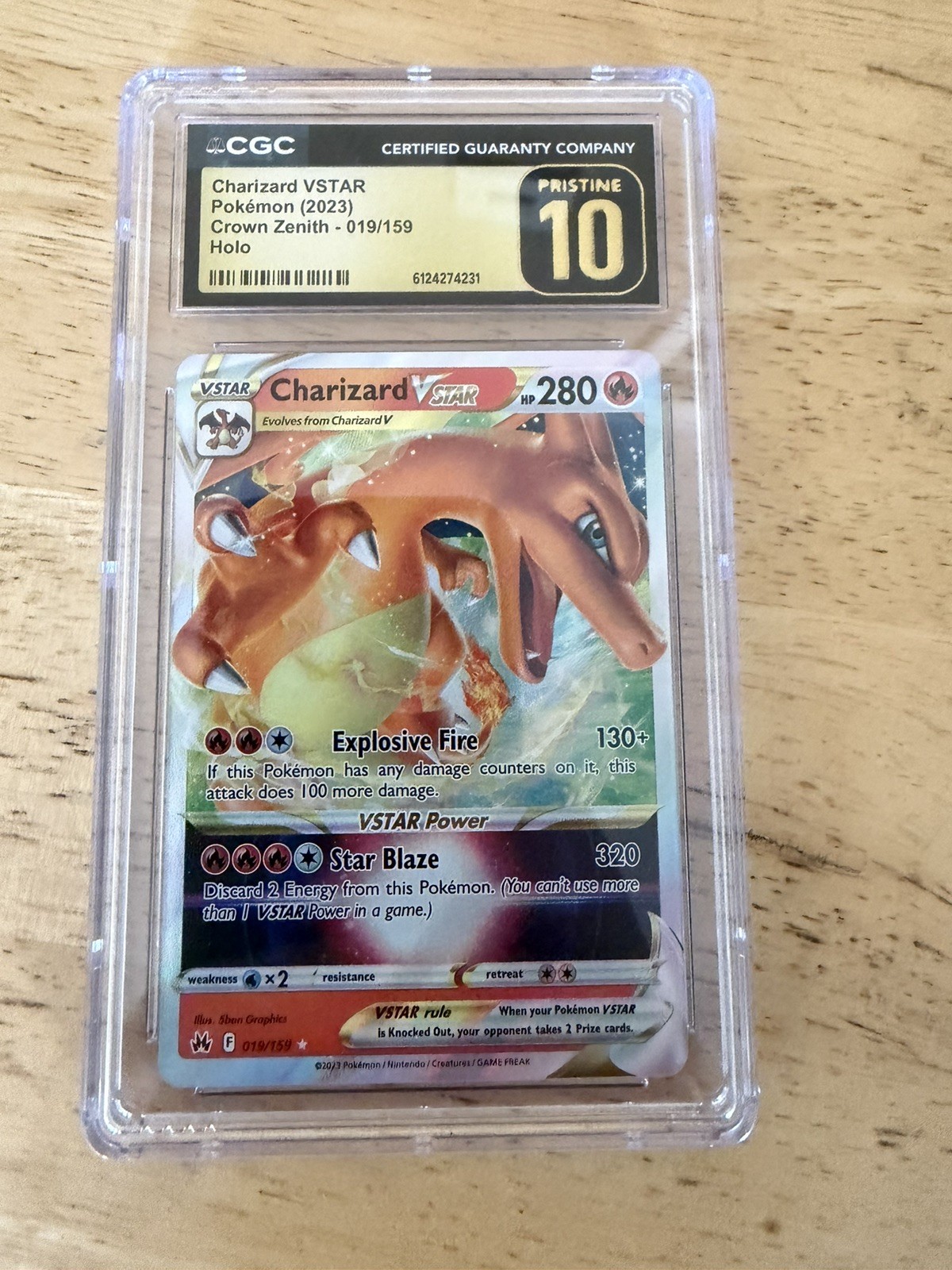 Charizard VSTAR 019/159 Crown Zenith Pokemon TCG VSTAR Rare NM