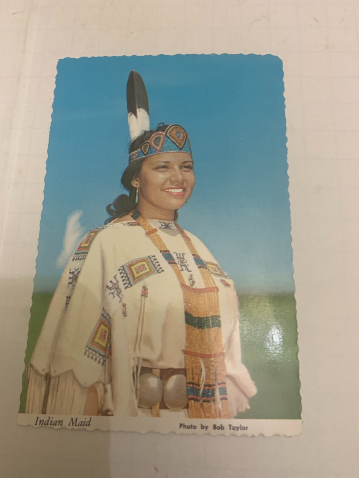 c.1960\'s Native American Indian Maid Postcard Photo by Bob Taylor