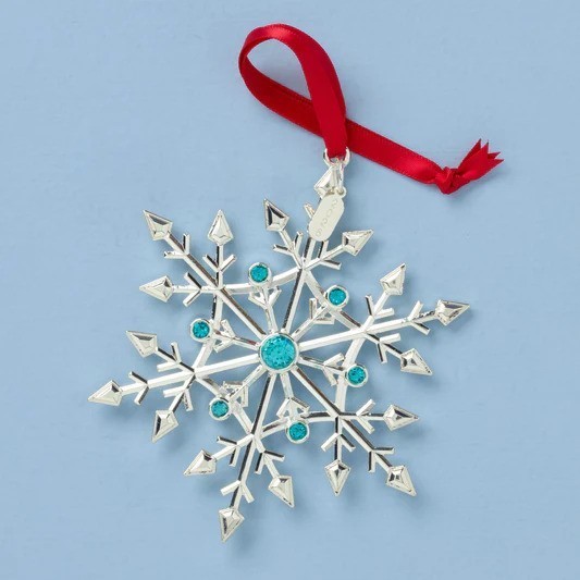 LENOX 2026 Annual SNOW MAJESTY Snowflake CHRISTMAS ORNAMENT NEW 898560